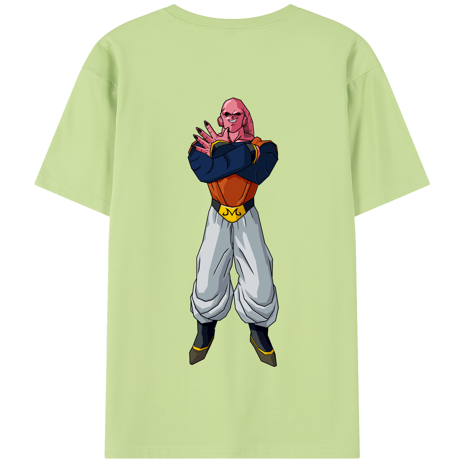 （画像用） ドラゴンボール 魔人ブウ DRAGON BALL Majin Buu 綿100％半袖Tシャツ（背面プリント）